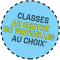 Classes au centre ou virtuelles au choix*