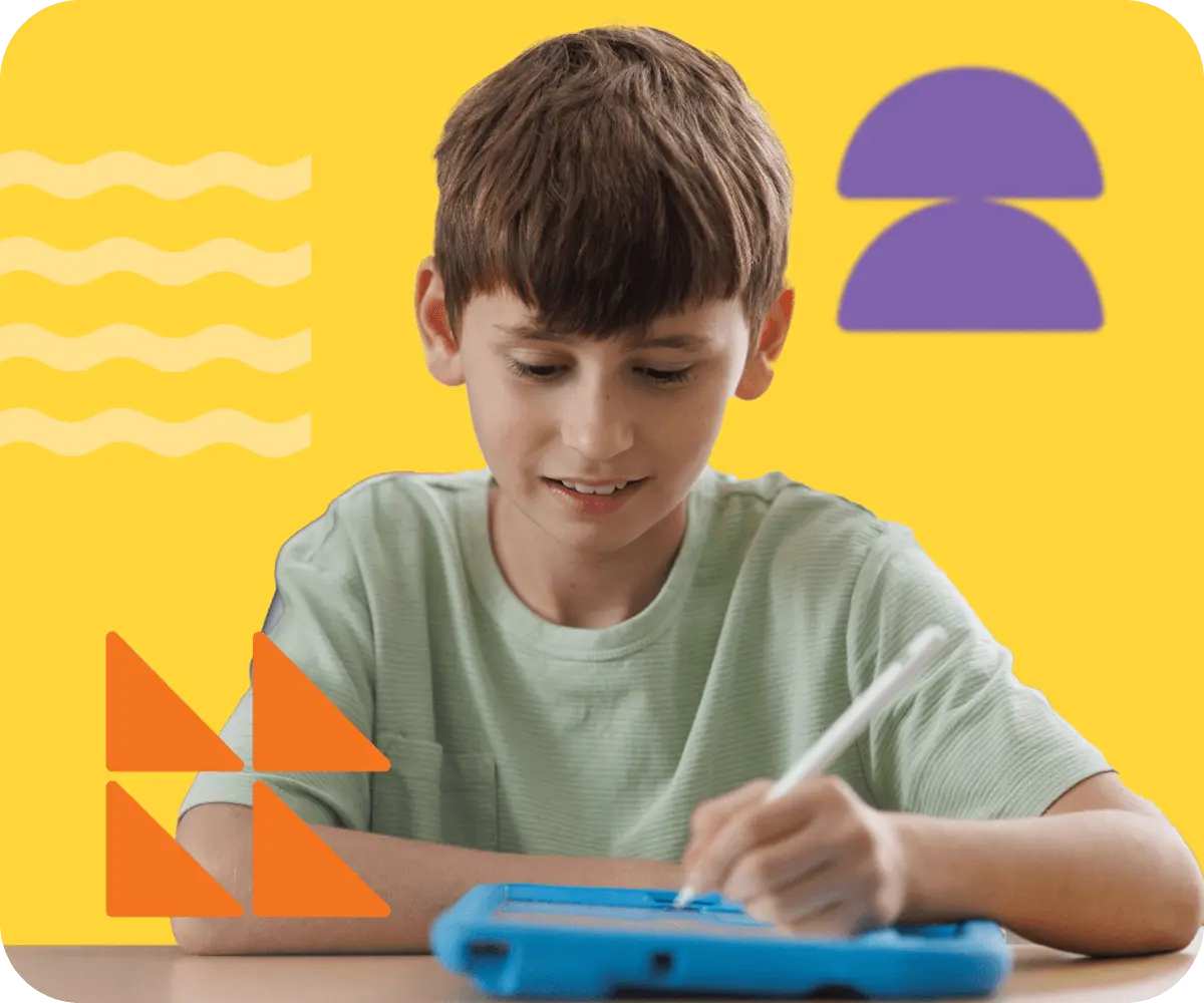 Child using tablet