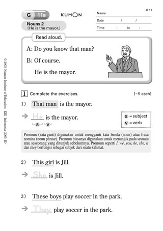 Foreign language worksheets - English in Indonesian