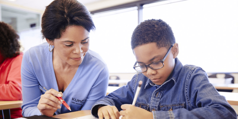 Maritza with student