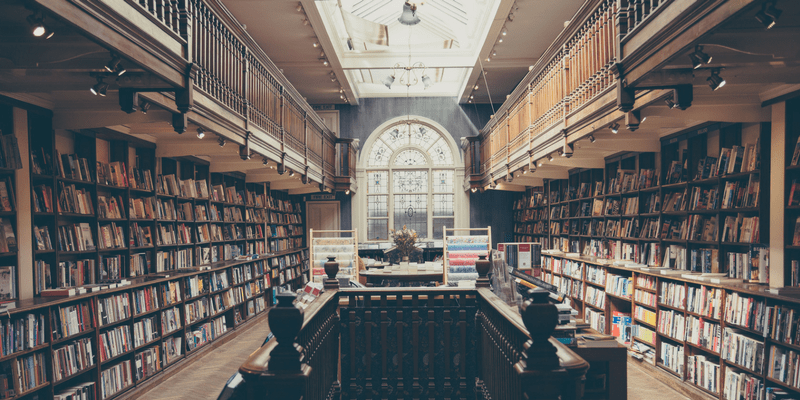 large library of books for the recommended poetry list blog
