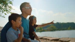 Glenn and family at the lake