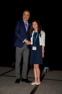 Sophie with the Kumon North America presiden