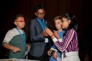 Isaac at the student conference