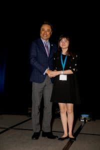 Rin with Kumon North America President Mino Tanabe