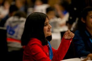Laiba at the Student Conference
