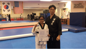 Sriya at Taekwondo