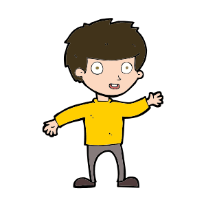 young boy in yellow shirt cartoon
