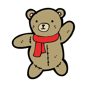 Teddy Bear with red scarf