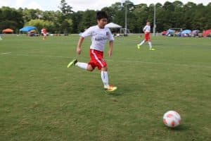 Gavin plays soccer