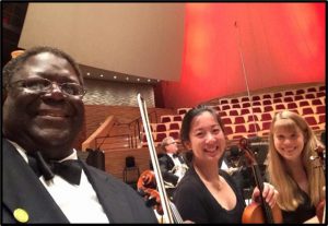 Instructor and band members