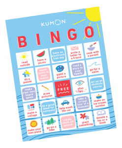 a preview of the free outdoor bingo sheet offered by Kumon