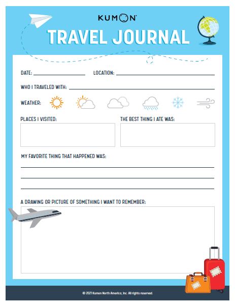 preview of travel journal for kids