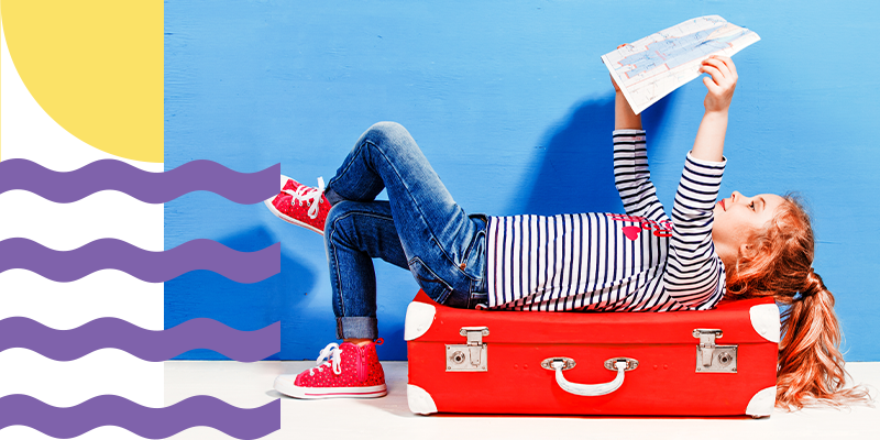 Student reading her book