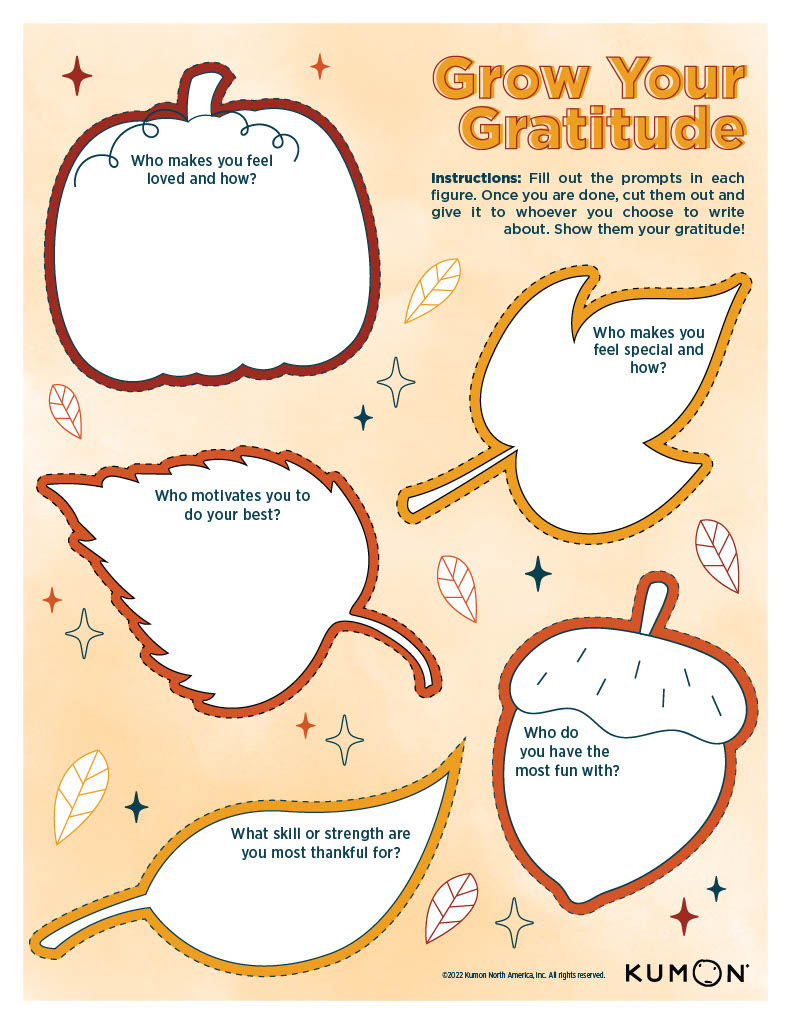Grow Your Gratitude Activity Sheet Student Resources