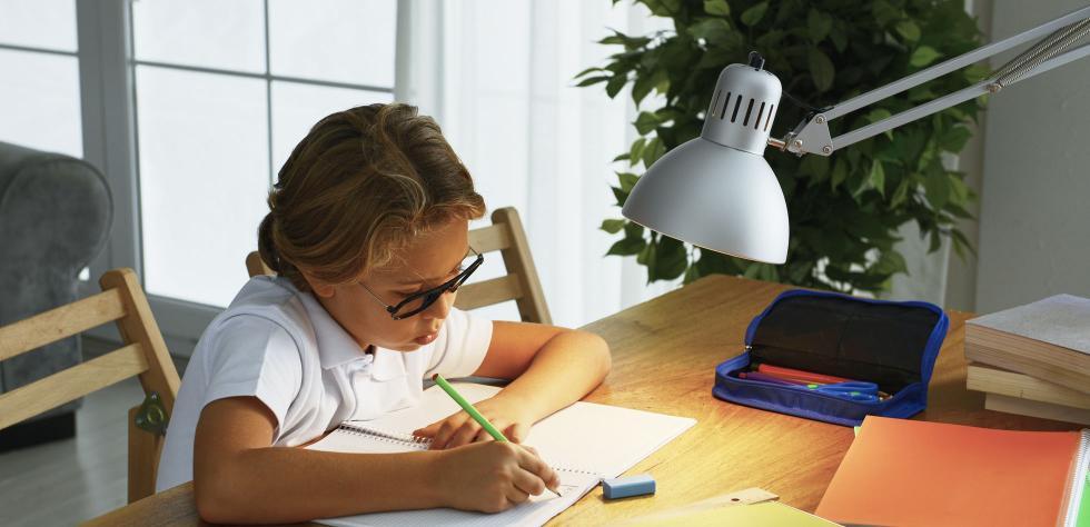 Child studying