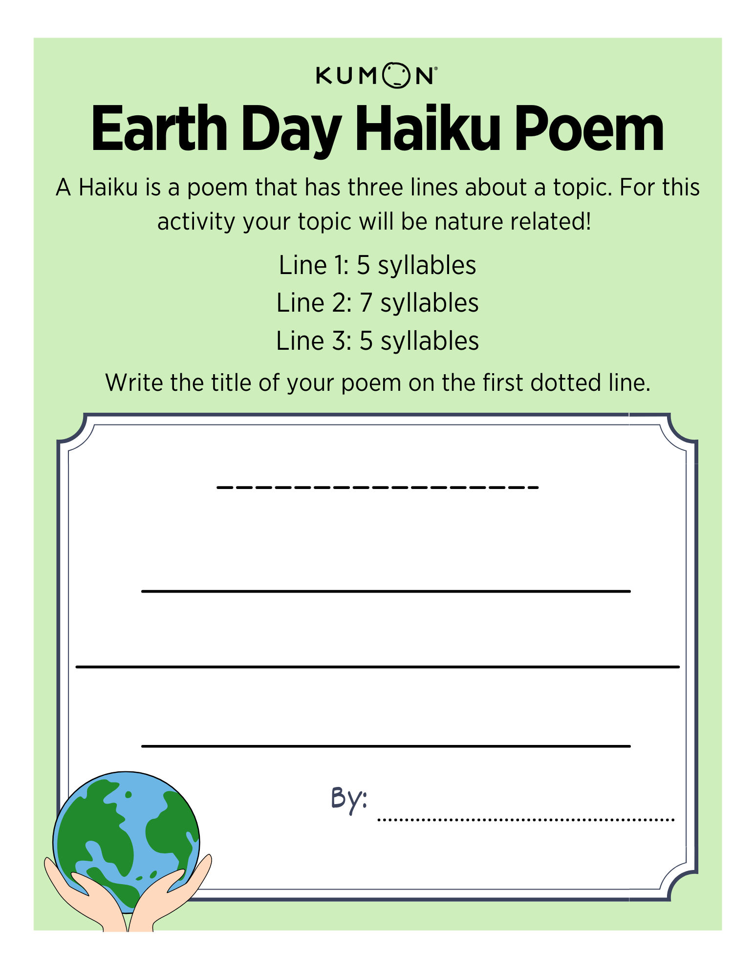 Earth Day Haiku Poem Student Resources