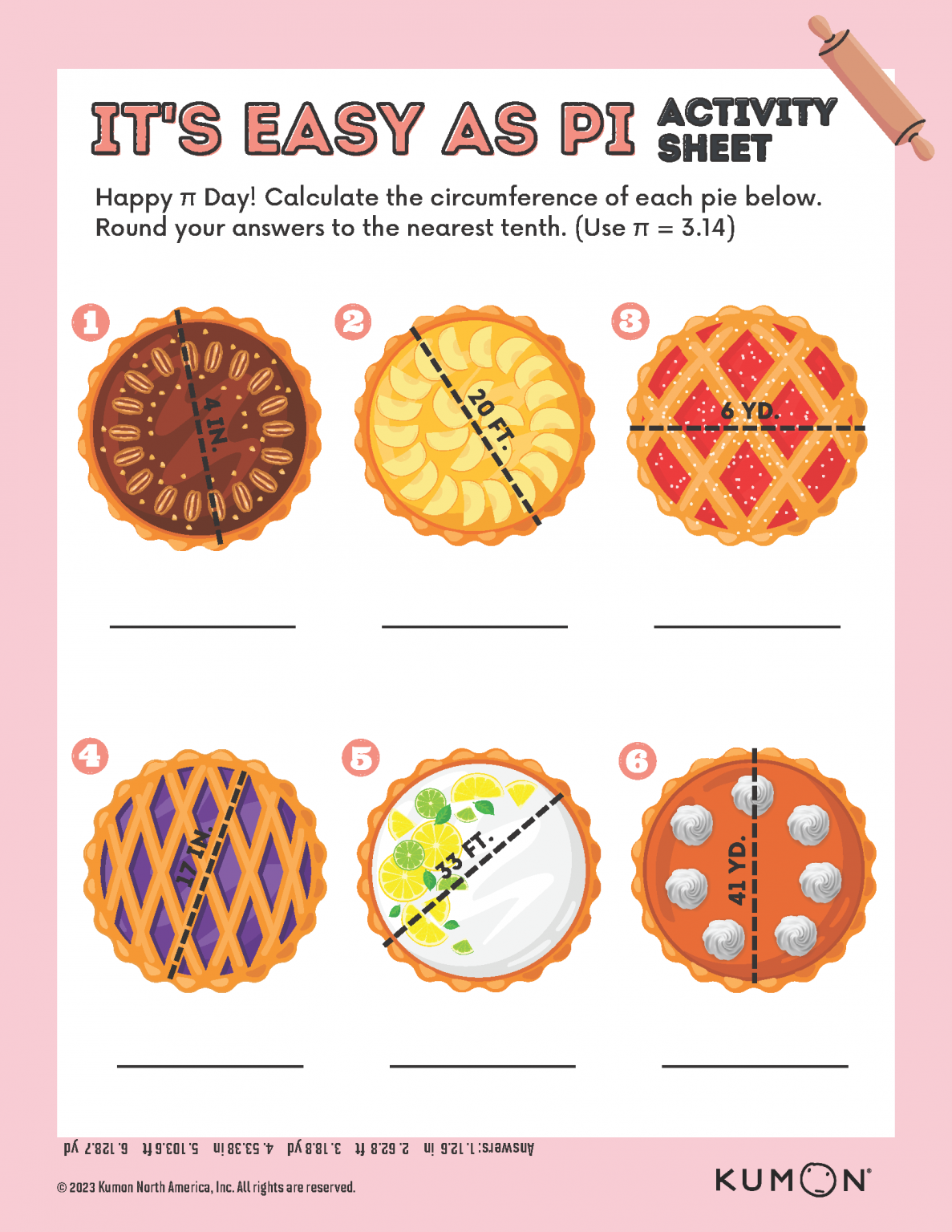 It's Easy As Pi Activity Sheet Student Resources