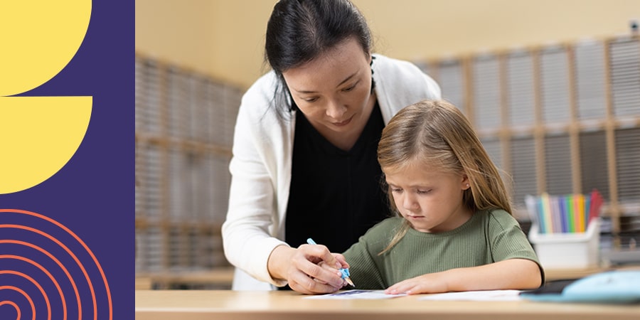 An instructor assess a student's kindergarten readiness